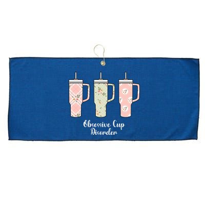 Cool Ocd Obsessive Cup Disorder Funny Stanley Cup Large Microfiber Waffle Golf Towel