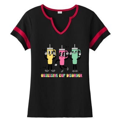 Cool Ocd Odsessive Cup Disorder Funny Stanley Cup Ladies Halftime Notch Neck Tee