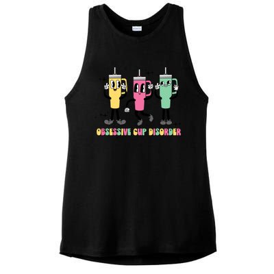 Cool Ocd Odsessive Cup Disorder Funny Stanley Cup Ladies PosiCharge Tri-Blend Wicking Tank