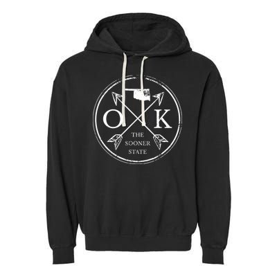 Cute Oklahoma Ok The Sooner State Garment-Dyed Fleece Hoodie