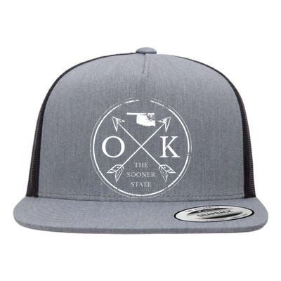 Cute Oklahoma Ok The Sooner State Flat Bill Trucker Hat