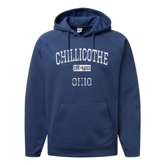 Chillicothe Ohio OH Vintage Performance Fleece Hoodie