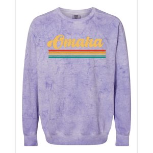 City of Omaha Nebraska Colorblast Crewneck Sweatshirt