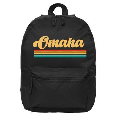 City of Omaha Nebraska 16 in Basic Backpack