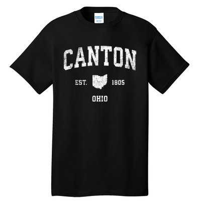 Canton Ohio Oh Vintage Sports Tall T-Shirt