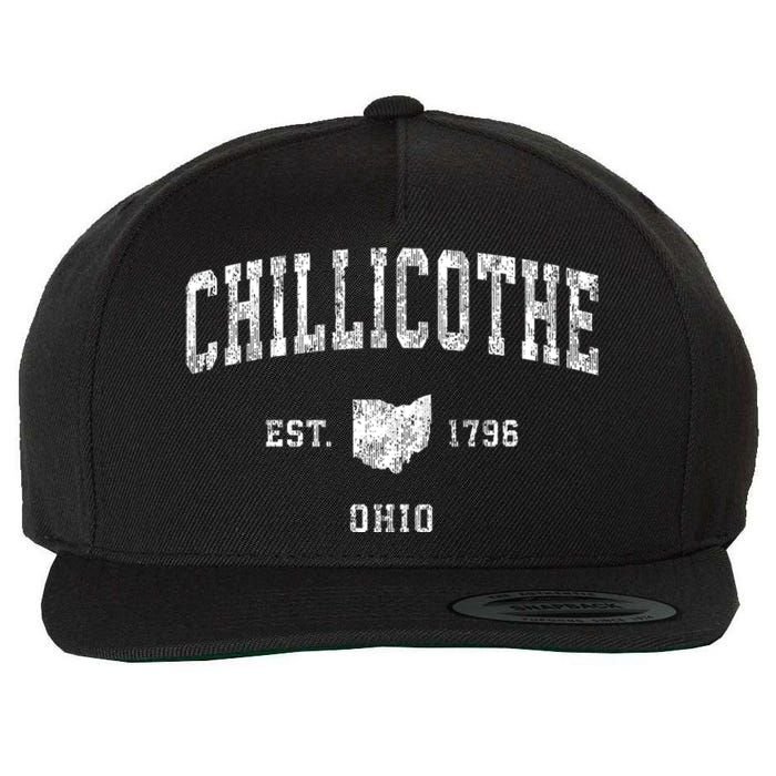 Chillicothe Ohio Oh Vintage Athletic Sports Wool Snapback Cap