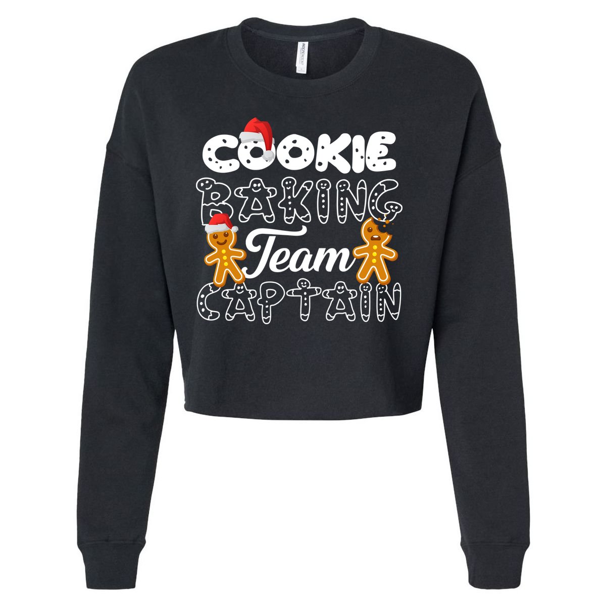 Cookie Baking Team Captain Cropped Pullover Crew