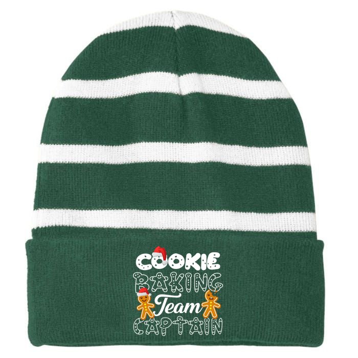 Cookie Baking Team Captain Striped Beanie with Solid Band