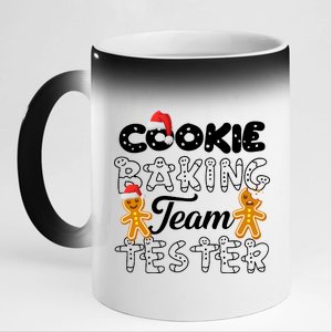 Cookie Baking Team Tester Gingerbread Christmas 11oz Black Color Changing Mug