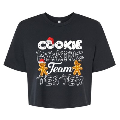 Cookie Baking Team Tester Gingerbread Christmas Bella+Canvas Jersey Crop Tee