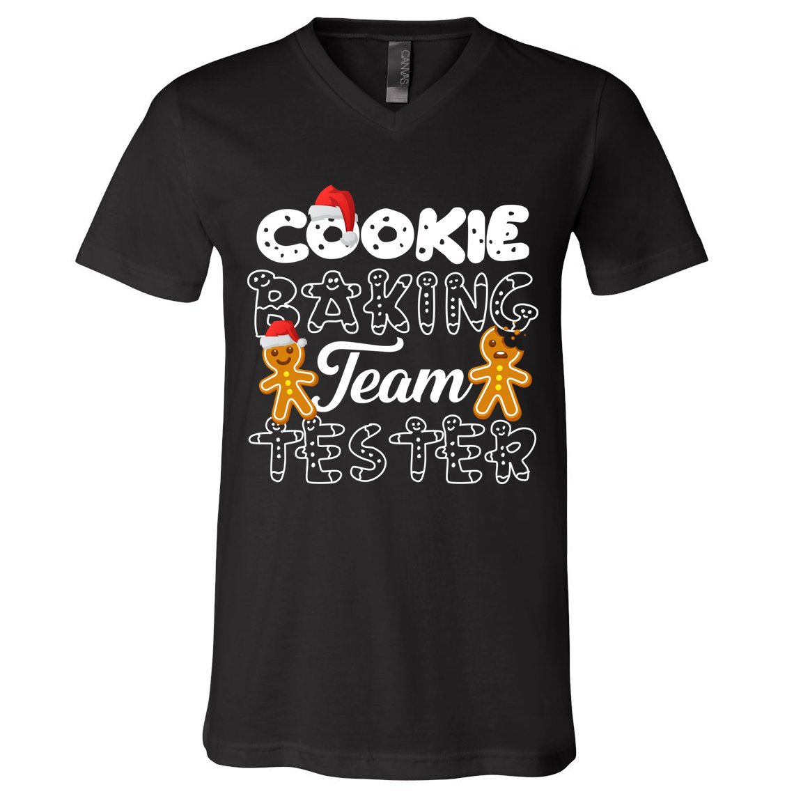 Cookie Baking Team Tester Gingerbread Christmas V-Neck T-Shirt