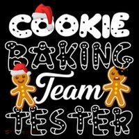 Cookie Baking Team Tester Gingerbread Christmas Button