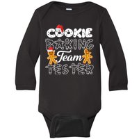 Cookie Baking Team Tester Gingerbread Christmas Baby Long Sleeve Bodysuit