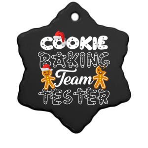 Cookie Baking Team Tester Gingerbread Christmas Ceramic Star Ornament