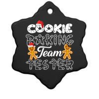 Cookie Baking Team Tester Gingerbread Christmas Ceramic Star Ornament