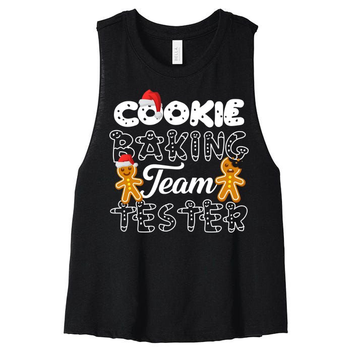 Cookie Baking Team Tester Gingerbread Christmas Women's Racerback Cropped Tank