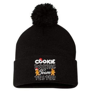 Cookie Baking Team Tester Gingerbread Christmas Pom Pom 12in Knit Beanie