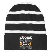 Cookie Baking Team Tester Gingerbread Christmas Striped Beanie with Solid Band