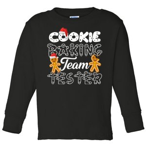 Cookie Baking Team Tester Gingerbread Christmas Toddler Long Sleeve Shirt