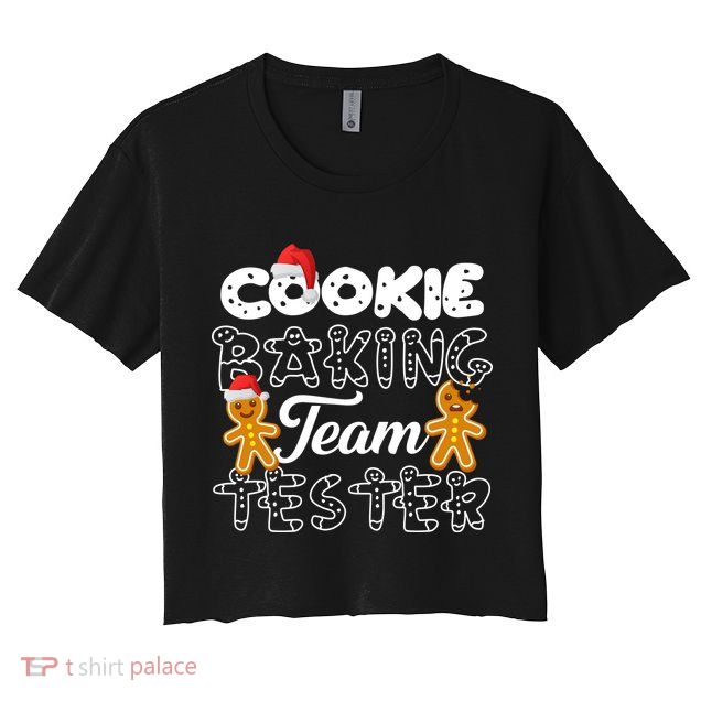Cookie Baking Team Tester Gingerbread Christmas Crop Top