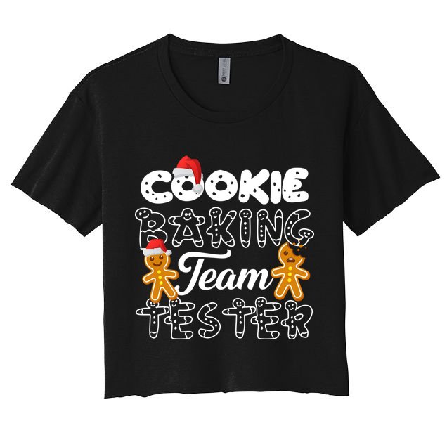 Cookie Baking Team Tester Gingerbread Christmas Crop Top