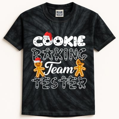 Cookie Baking Team Tester Gingerbread Christmas Kids Tie-Dye T-Shirt