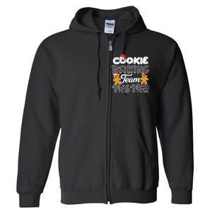 Cookie Baking Team Tester Gingerbread Christmas Full Zip Hoodie