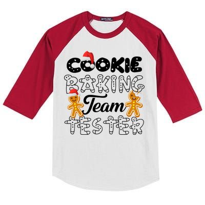 Cookie Baking Team Tester Gingerbread Christmas Kids Colorblock Raglan Jersey