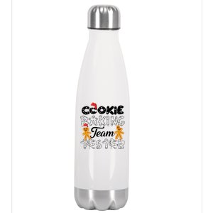 Cookie Baking Team Tester Gingerbread Christmas Stainless Steel Insulated Water Bottle