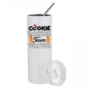 Cookie Baking Team Tester Gingerbread Christmas Stainless Steel Tumbler