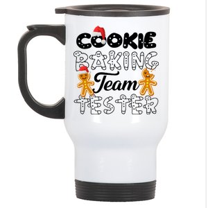 Cookie Baking Team Tester Gingerbread Christmas Stainless Steel Travel Mug