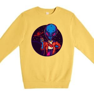 Cool Alien Headset Premium Crewneck Sweatshirt