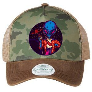 Cool Alien Headset Legacy Tie Dye Trucker Hat