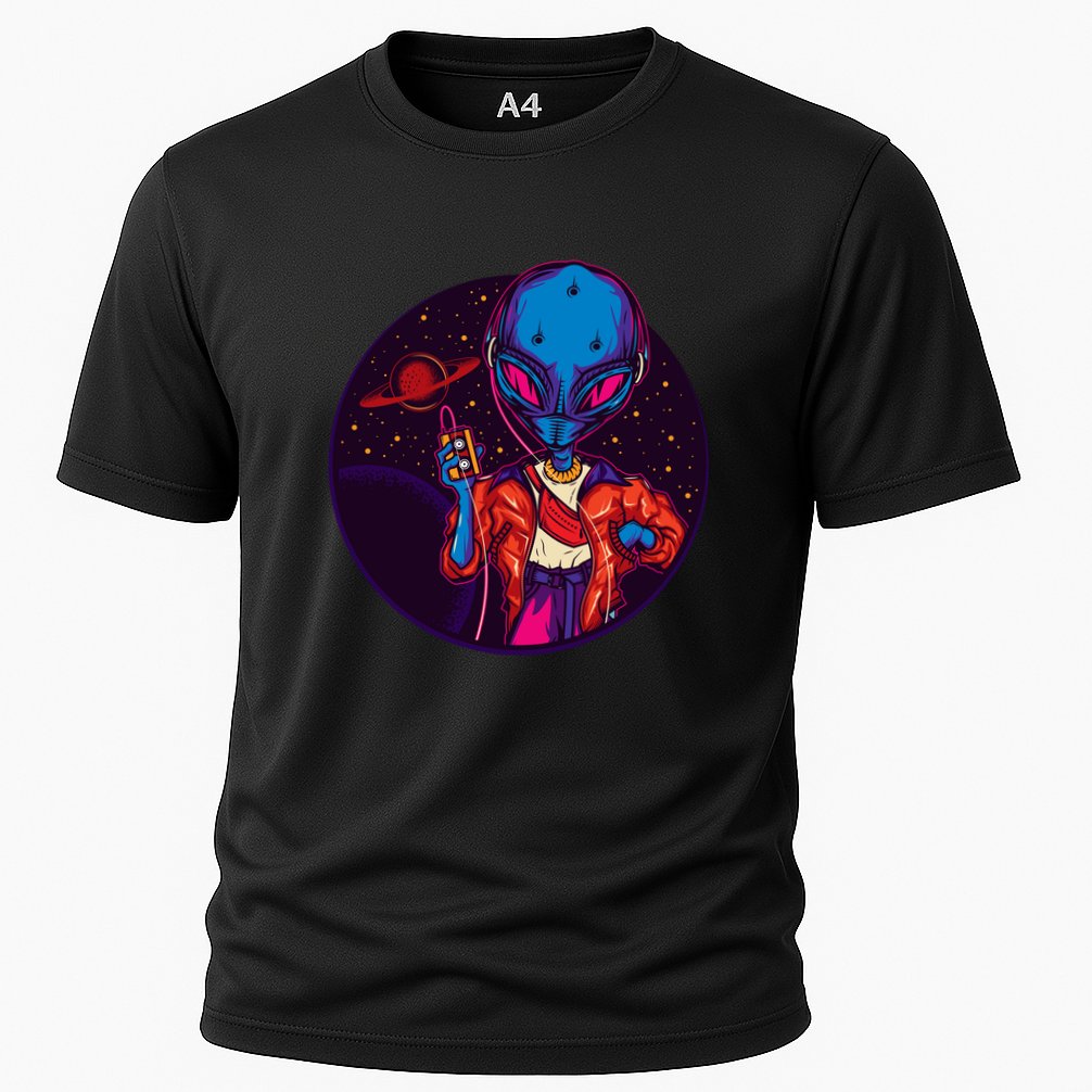 Cool Alien Headset Performance Shirt