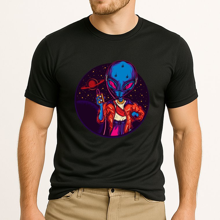 Cool Alien Headset Performance Shirt