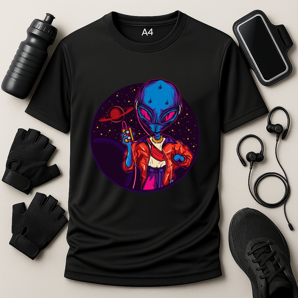 Cool Alien Headset Performance Shirt