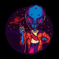 Cool Alien Headset City Backpack