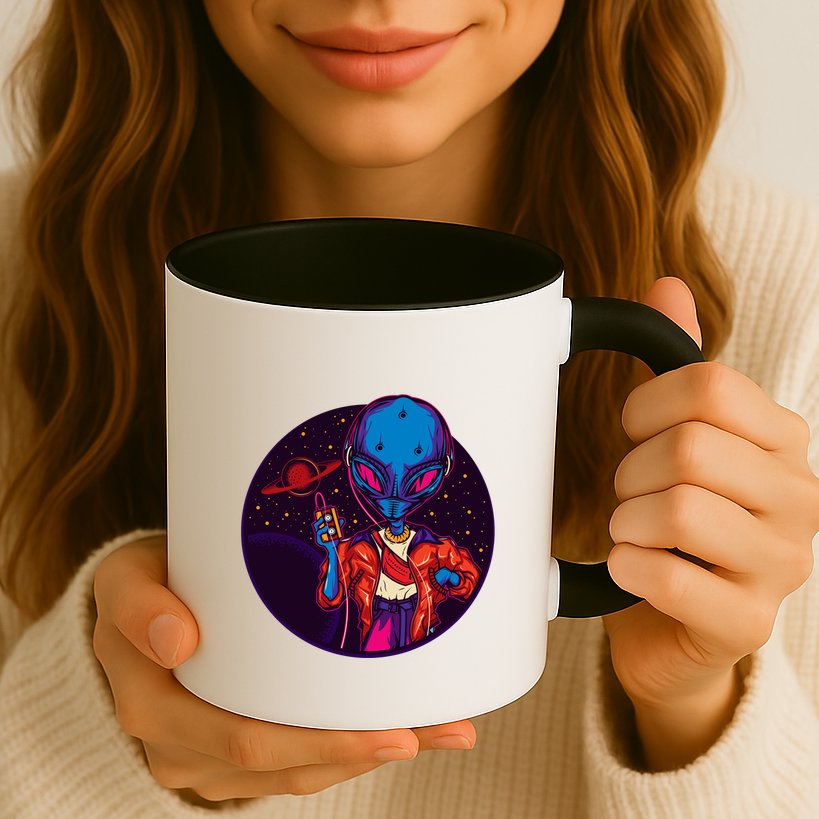 Cool Alien Headset Mug