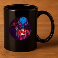 Cool Alien Headset 11oz C Handle Ceramic Mug