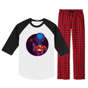 Cool Alien Headset Raglan Sleeve Pajama Set