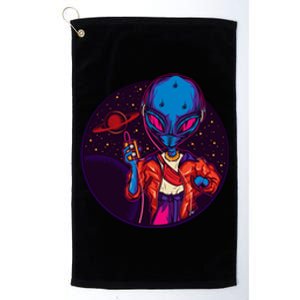 Cool Alien Headset Platinum Collection Golf Towel