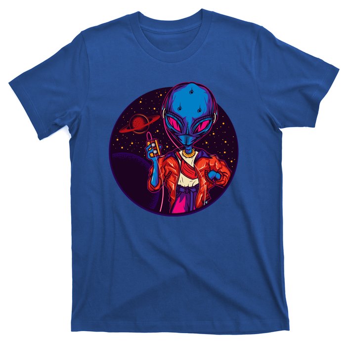 Cool Alien Headset T-Shirt