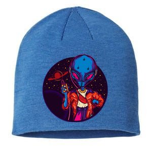 Cool Alien Headset Sustainable Beanie