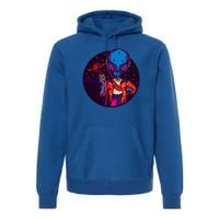 Cool Alien Headset Premium Hoodie