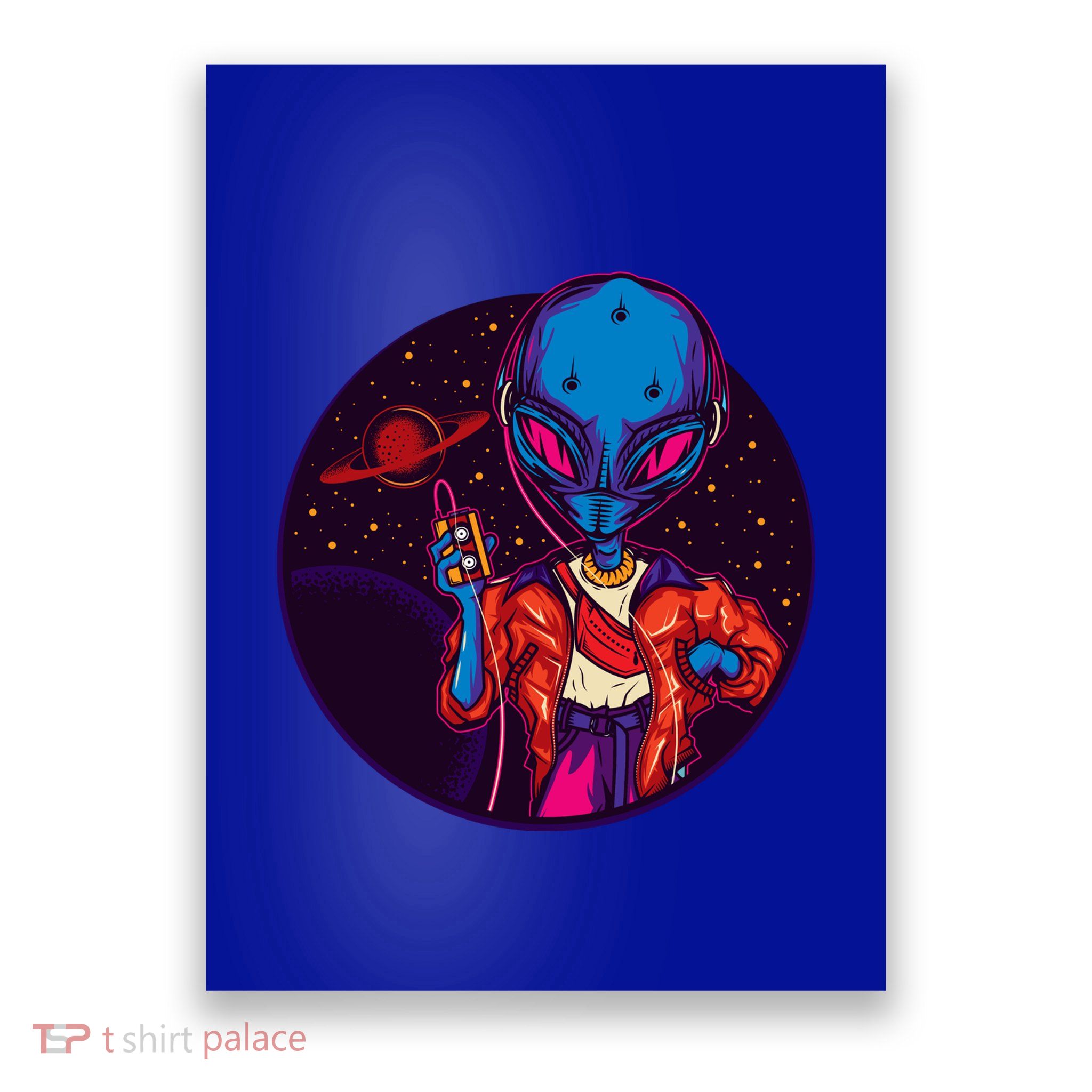 Cool Alien Headset Poster
