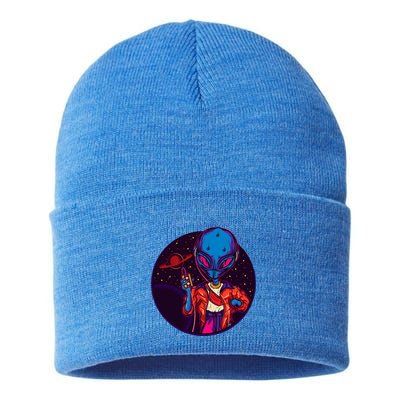 Cool Alien Headset Sustainable Knit Beanie