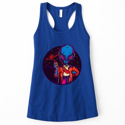 Cool Alien Headset Womens Tank Top