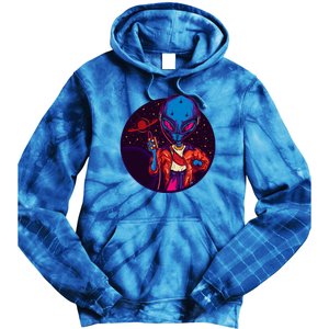 Cool Alien Headset Tie Dye Hoodie