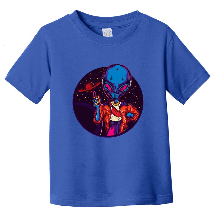 Cool Alien Headset Toddler T-Shirt