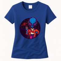 Cool Alien Headset Womens T-Shirt